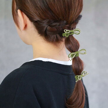 ヘアゴム ミックスカラー リボン 3本セット ヘアポニー | ヘアアクセサリー ヘアアクセ レディース 女性 大人っぽい プレゼント ギフト 結婚式 カジュアル おしゃれ オシャレ かわいい 可愛い シンプル 20代 30代 40代 50代