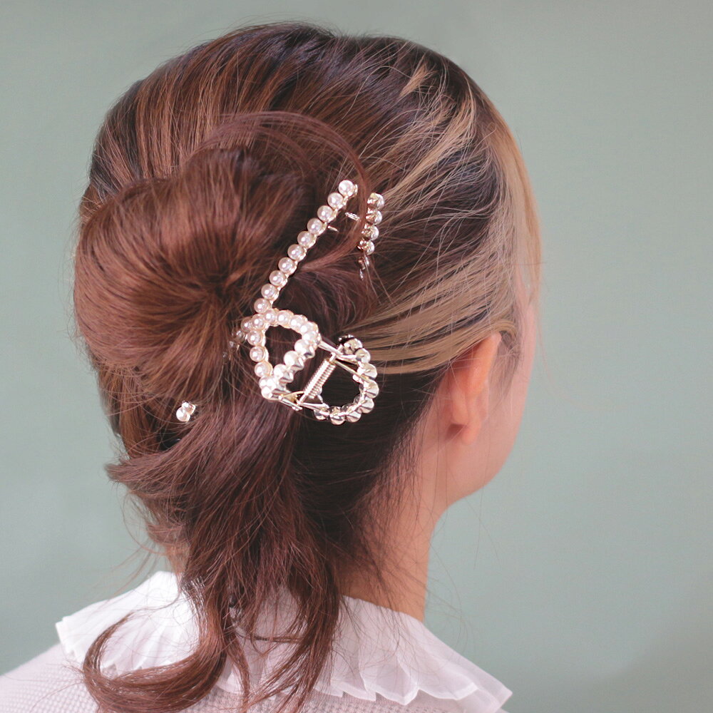 ヘアクリップ パール バンスクリップ | OSEWAYA ヘアアクセサリー ヘアアクセ レデ...