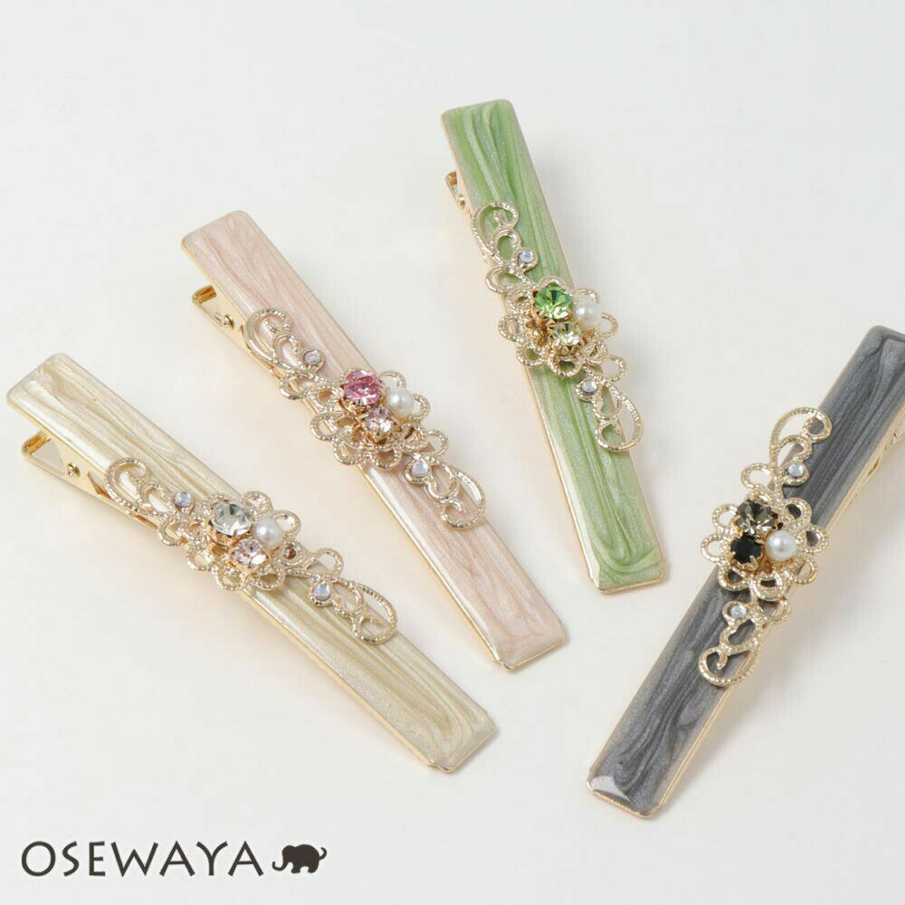 へアクリップ マーブル フラワー ストーン パール ミニクリップ | OSEWAYA ヘアアクセサリー ヘアアクセ レディース 女性 大人 プレゼント ギフト ...