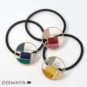 【5/9夜限定20%OFFクーポン】ヘアゴム メタル フレーム 透かし サークル ブロック マルチカラー ヘアポニー | OSEWAYA ヘアアクセサリー ヘア...