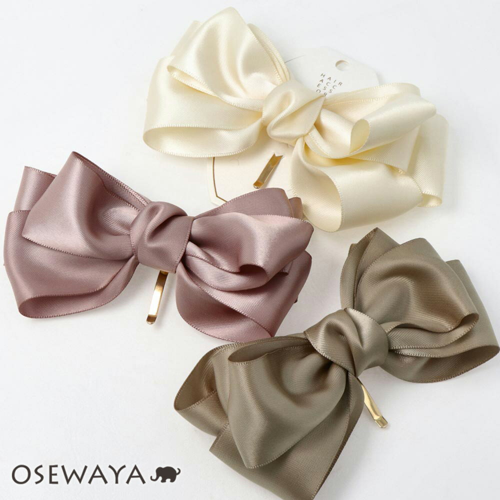 ヘアカフ リボン ポニーフック | OSEWAYA ヘアアクセサリー ヘアアクセ レディース 女性 大人 プレゼント ギフト 結婚式 カジュアル おしゃれ オシ...