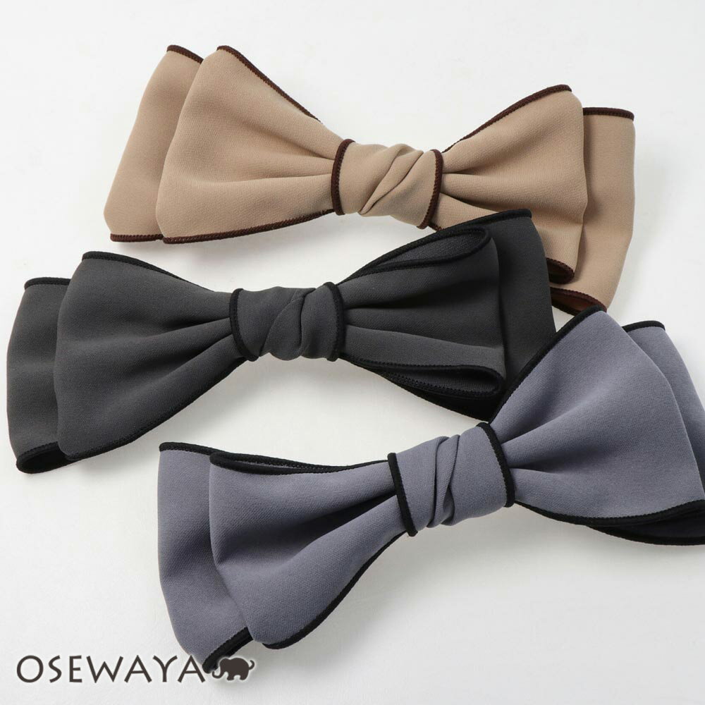 【楽天スーパーSALE 半額】バレッタ ダブル リボン | OSEWAYA ヘアアクセサリー ヘアアクセ レディース 女性 大人っぽい プレゼント ギフト 結婚...