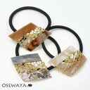 【5/9夜限定20%OFFクーポン】ヘアゴム メタル 透かし マーブル ロンバス ヘアポニー | OSEWAYA ヘアアクセサリー ヘアアクセ レディース 女性...