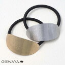 【7/19 限定20%OFFクーポン】ヘアゴム ニッケルフリー メタル オーバル カーブ プレート ヘアポニー | OSEWAYA ヘアアクセサリー ヘアアクセ...