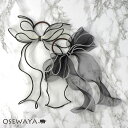 【7/19 限定20%OFFクーポン】ヘアゴム モノトーン バイカラー パイピング リボン ヘアポニー | OSEWAYA ヘアアクセサリー ヘアアクセ レディ...