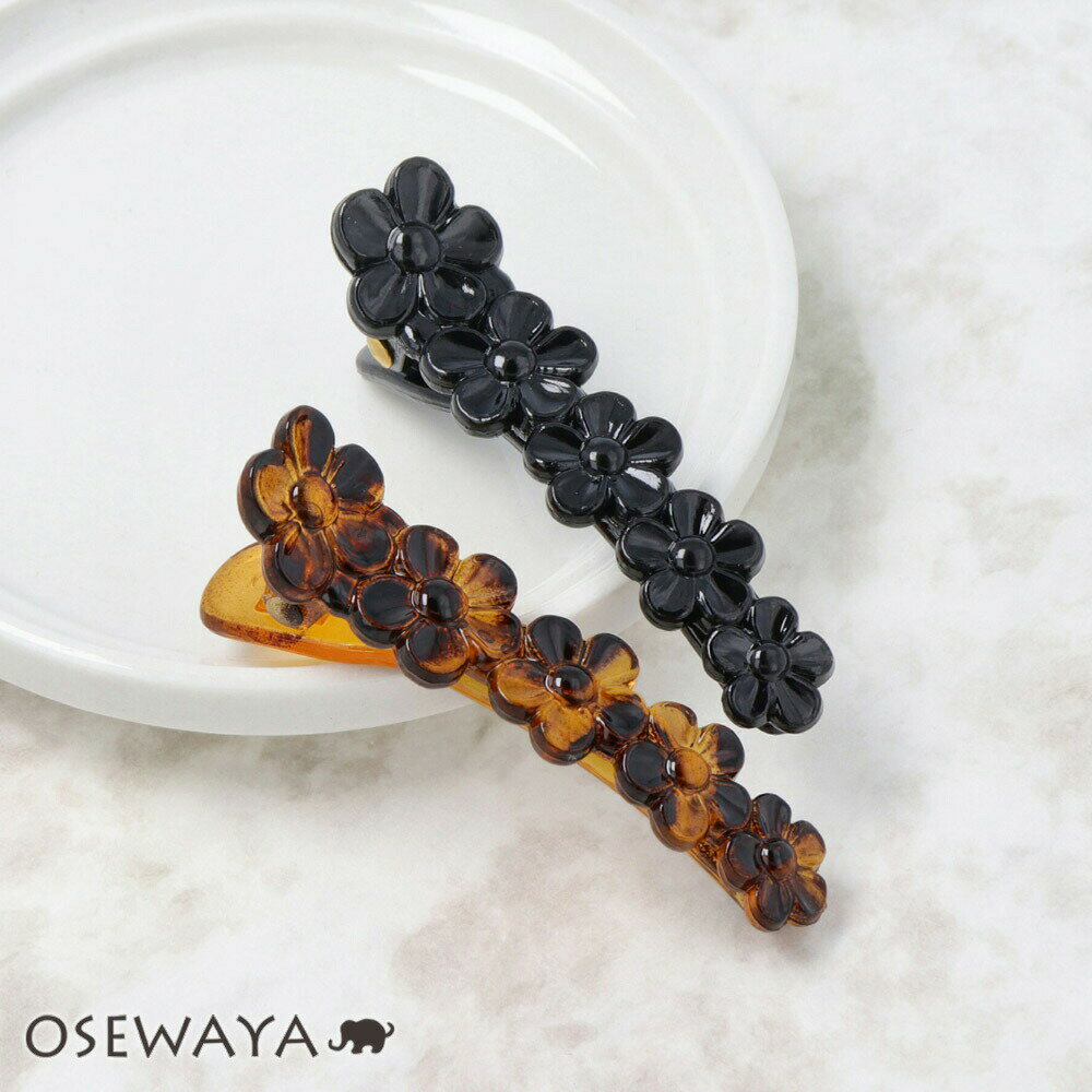 フラワー ミニ ヘアクリップ | OSEWAYA ヘアアクセサリー ヘアアクセ レディース 大人 プレゼント ギフト 結婚式 カジュアル おしゃれ オシャレ か...