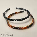 カチューシャ 幅8mm アクリル チェーン ヘアバンド | OSEWAYA ヘアアクセサリー ヘアアクセ レディース ヘアアレンジ 女性 大人 痛くない 結婚式...