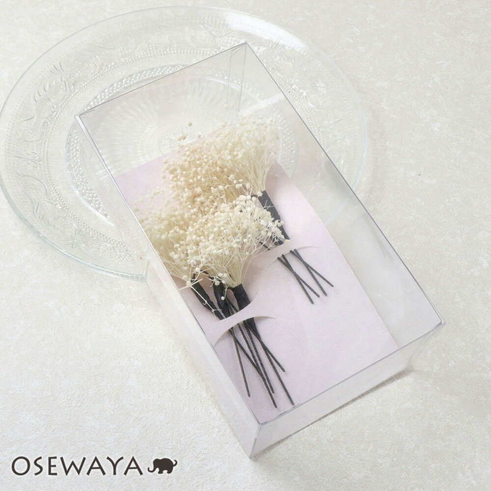 【楽天スーパーSALE 半額】ヘアピン かすみ草 ドライフラワー 5本セット Uピン | OSEWAYA 大人 上品 エレガント カジュアル オフィス レディー...