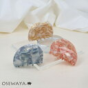 ヘアクリップ ニッケルフリー マーブル カラー 変形 セミサークル バンスクリップ | OSEWAYA ヘアアクセサリー ヘアアクセ レディース 女性 大人 プ...