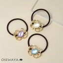 ヘアゴム フラワー カラー アクリル メタル ヘアポニー | OSEWAYA ヘアアクセサリー ヘアアクセ レディース 女性 大人 プレゼント ギフト 結婚式 カジュアル オシャレ かわいい