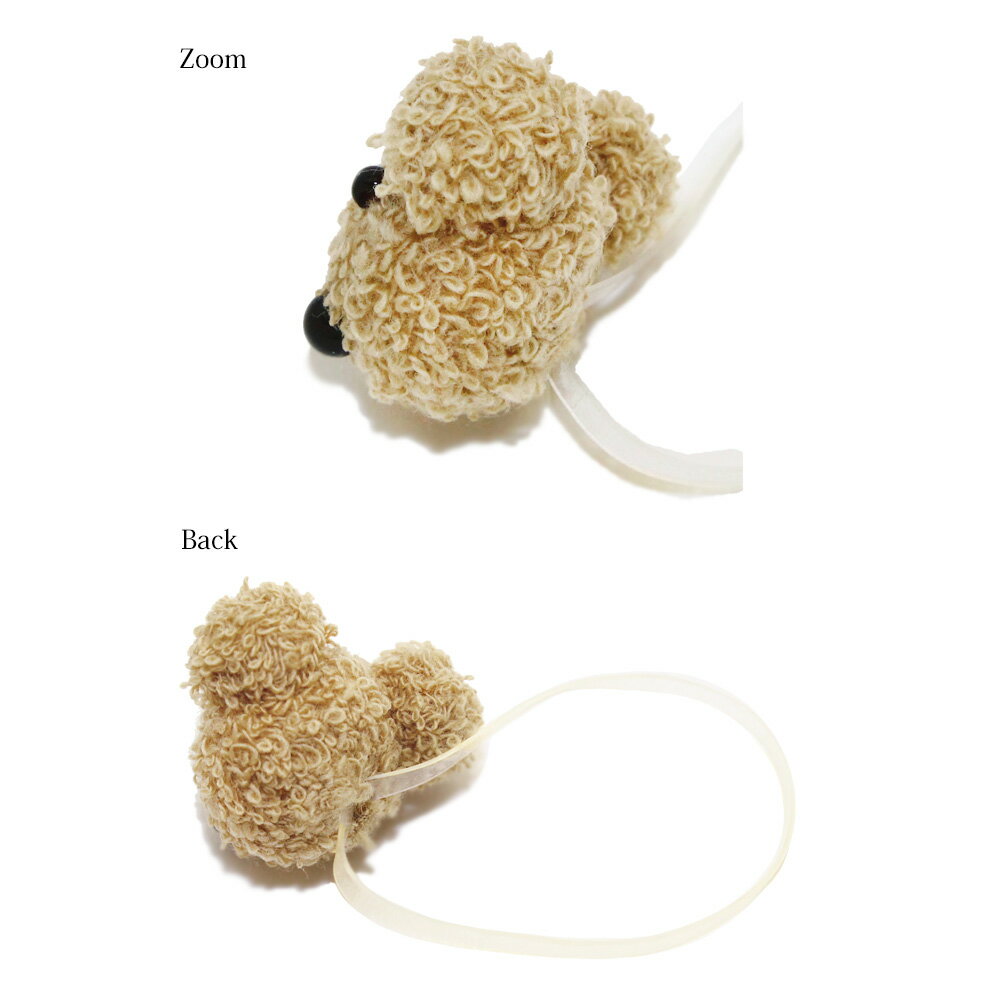 ヘアゴム くま ぬいぐるみ モビロンゴム ヘアポニー ヘアアクセサリー 日本製