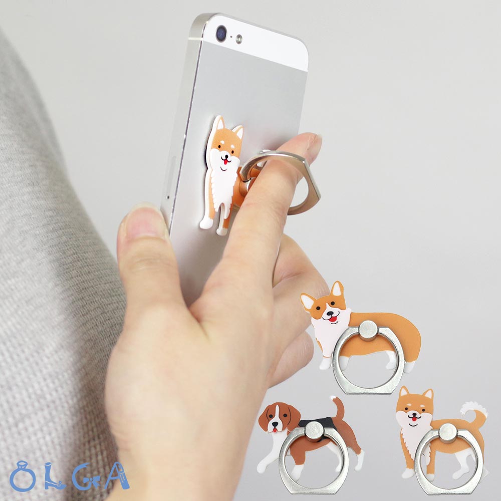 スマホリング コーギー ビーグル犬 柴犬 おさんぽわんこ スマートフォン用アクセサリー[お世話や][osewaya] アクセサリー 人気 流行 女性 結婚式 お呼ばれ パーティー 二次会 オフィス きれいめ ギフト プレゼント