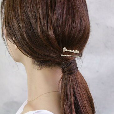 【送料無料】【OLGA】ヘアピン 彗星と流星群 2本 セットピン | ヘアアクセサリー ヘアアクセ レディース 大人 プレゼント ギフト 結婚式 カジュアル おしゃれ オシャレ かわいい 可愛い シンプル