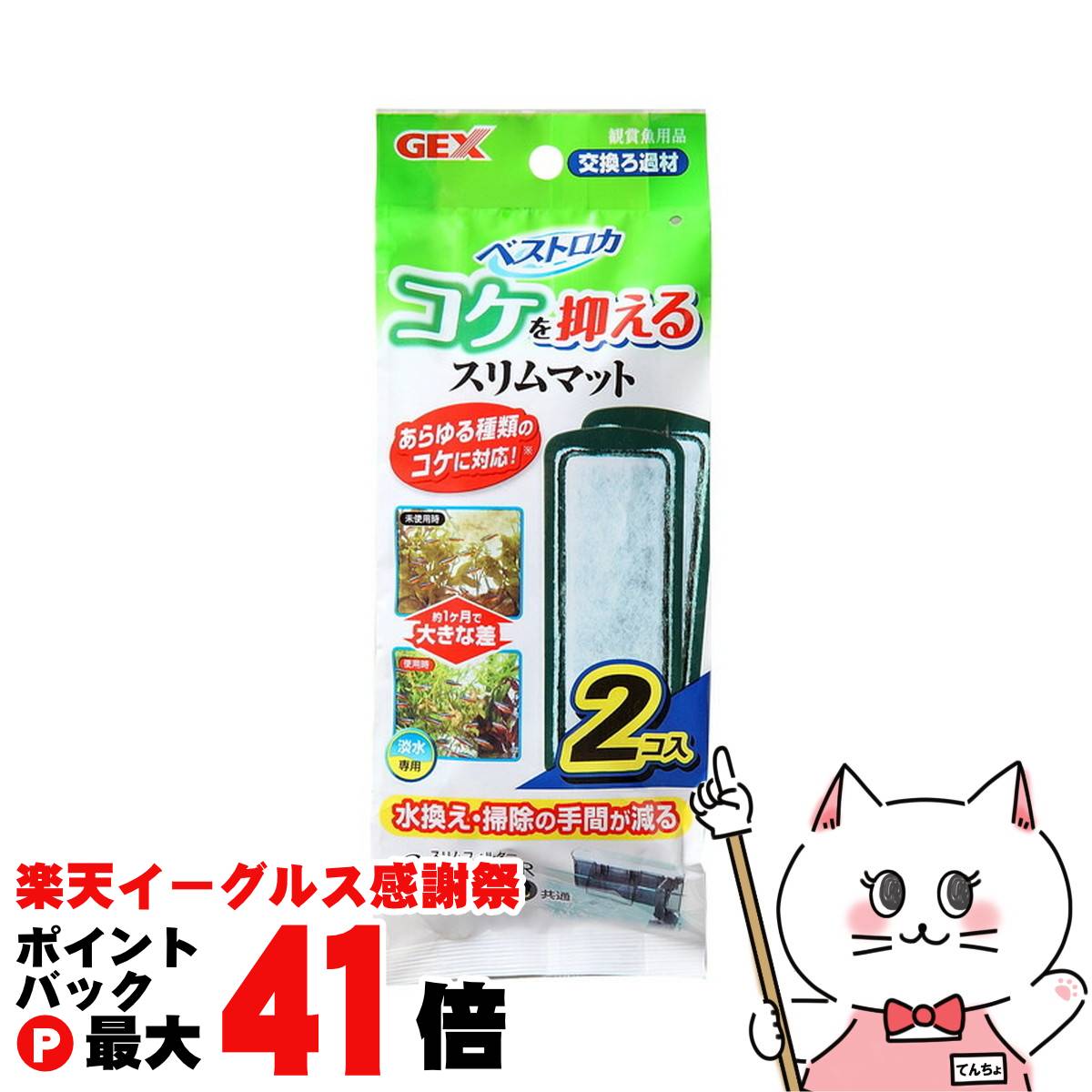 【楽天イーグルス感謝祭】ジェックス ベストロカ コケを抑える スリムマット 2個入り【happiest】【SBT..