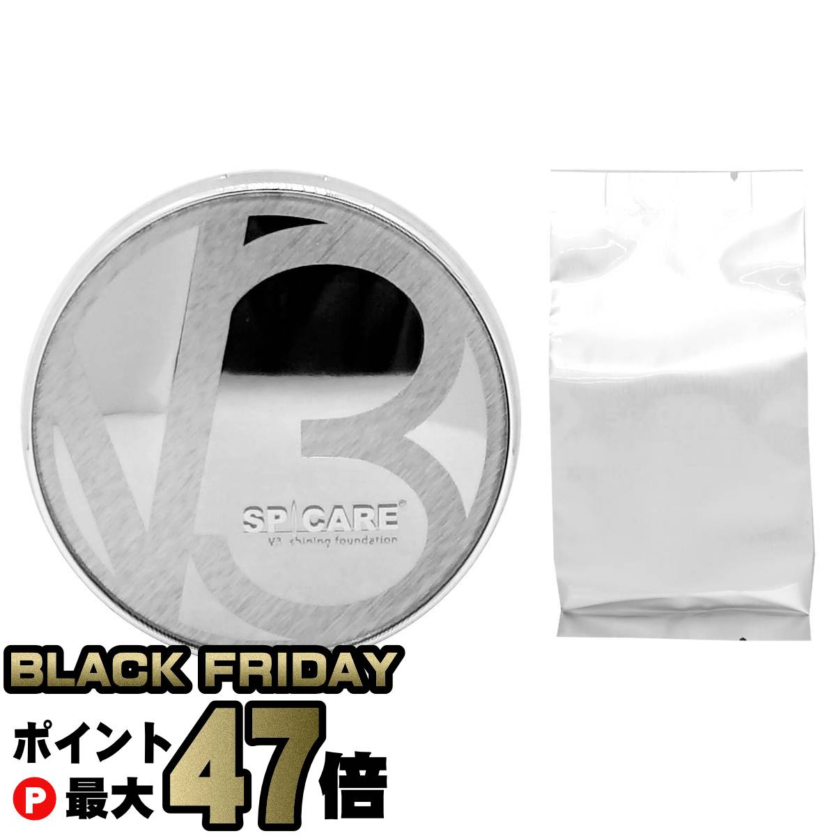 【ブラックフライデー】【セット】【正規品 シリアルナンバーあり】SPICARE スピケア V3 シャイニングファンデーション 本体 15g+レフィル 15g 【...