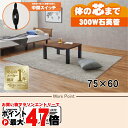 【直送】カジュアルコタツ【KOT-7312-7560WN】ウォールナット HAGIHARA 萩原【75×60】【NCH-302 300W石英管ヒーター】【宅配便...