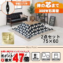 【直送】こたつ+うす掛け布団 2点セット【アルテナ7560ANA+スノウ7560TNV】アンティークナチュラル/ネイビー(三角)HAGIHARA 萩原【75×6...