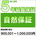 【クーポン配布中】【対象商品のみ】個人5年延長保証(自然故障)商品金額 税込900,001円～1,000,000円用【あす楽対応_関東】即納 (99990003-100)