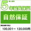 【クーポン配布中】【対象商品のみ】個人5年延長保証(自然故障)商品金額 税込100,001円～120,000円用【あす楽対応_関東】即納 (9999000..