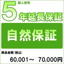 【300円オフクーポン残り僅か! 20代限定】【対象商品のみ】個人5年延長保証(自然故障)商品金額 税込60,001円〜70,000円用 (99990003-7...