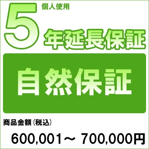 【対象商品のみ】個人5年延長保証(自然故障)商品金額 税込600,001円～700,000円用 (99990003-70)