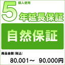 【クーポン配布中】【対象商品のみ】個人5年延長保証(自然故障)商品金額 税込80,001円～90,0 ...