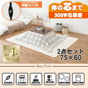 【最大400円OFFクーポン】【直送】こたつ+うす掛け布団 2点セット【アルテナ7560+スノウ7560SGY】ダークブラウン/グレー(丸)HAGIHARA 萩...
