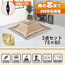 【最大400円OFFクーポン】【直送】こたつ+うす掛け布団 2点セット【アルテナ7560ANA+ビケ7560BE】アンティークナチュラル/ベージュHAGIHAR...