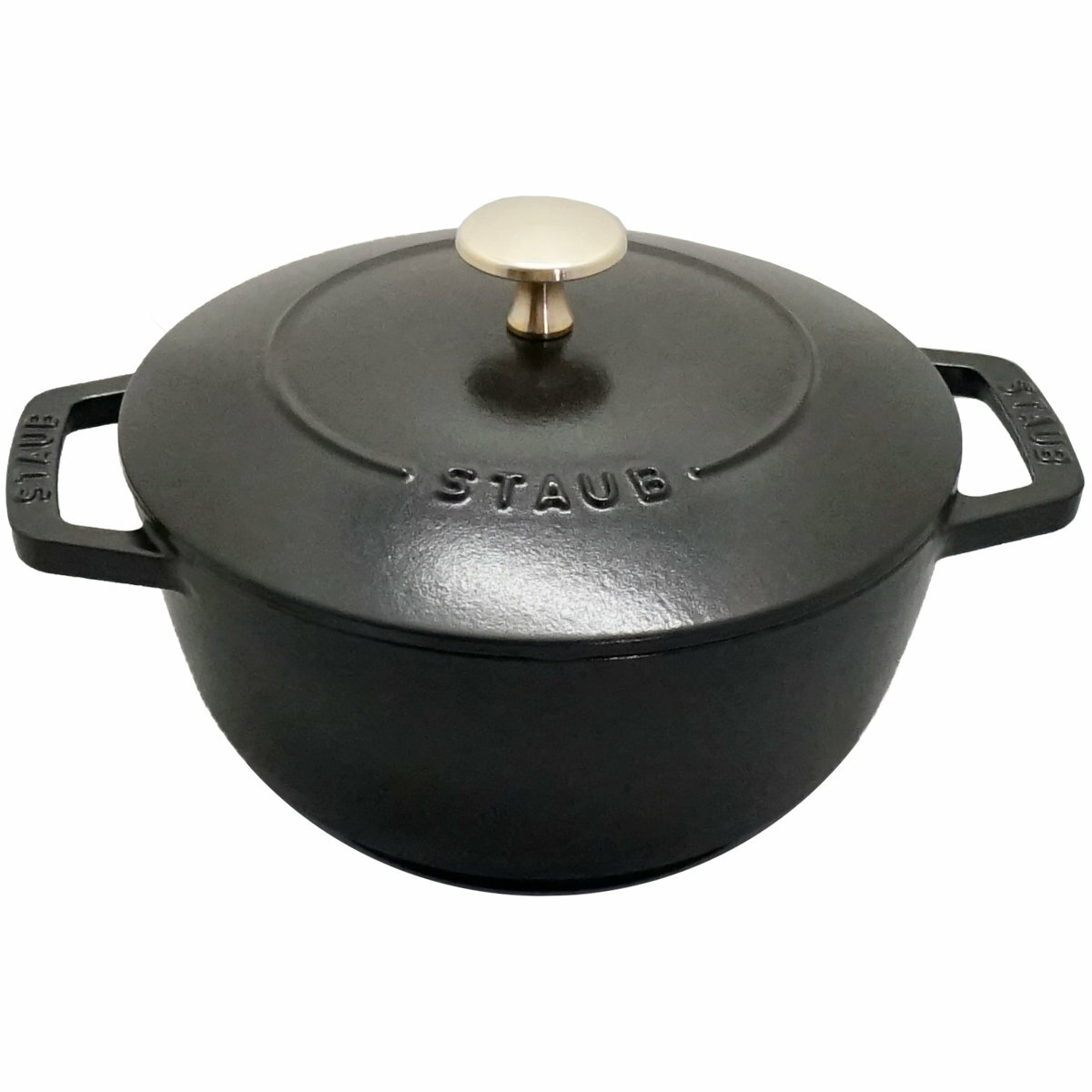 【お買い物マラソン】ストウブ ワナベ Mサイズ 18cm ブラック Staub Wa-NABE 40501-005 日本語説明書付き 【炊飯 和食 gohan ホーロー 鍋 調理器具 ストーブ デ ゴハン wanabe】【シリアルNo付国内正規品/国内生涯保証書付】【宅配便送料無料】 (6047783)