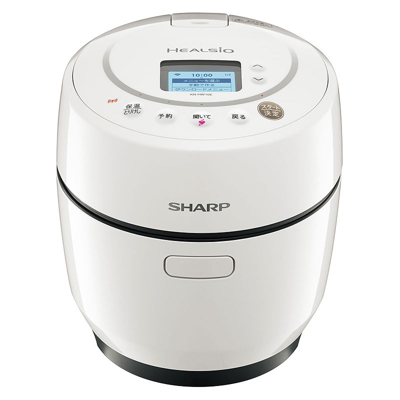 SHARP KN-HW10E-W ホワイト系 ヘルシオ ホットクック【別途延長保証契約可能】【沖縄・離島は送料無料対象外】※他商品との同梱不可 (1213316)