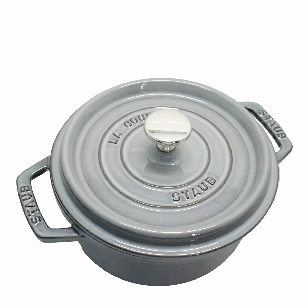 【楽天スーパーセール】ストウブ Staub 40509-484 ピコ・ココット ラウンド 18cm グレー【ホーロー鍋 調理器具】【宅配便送料無料】 (6049136)