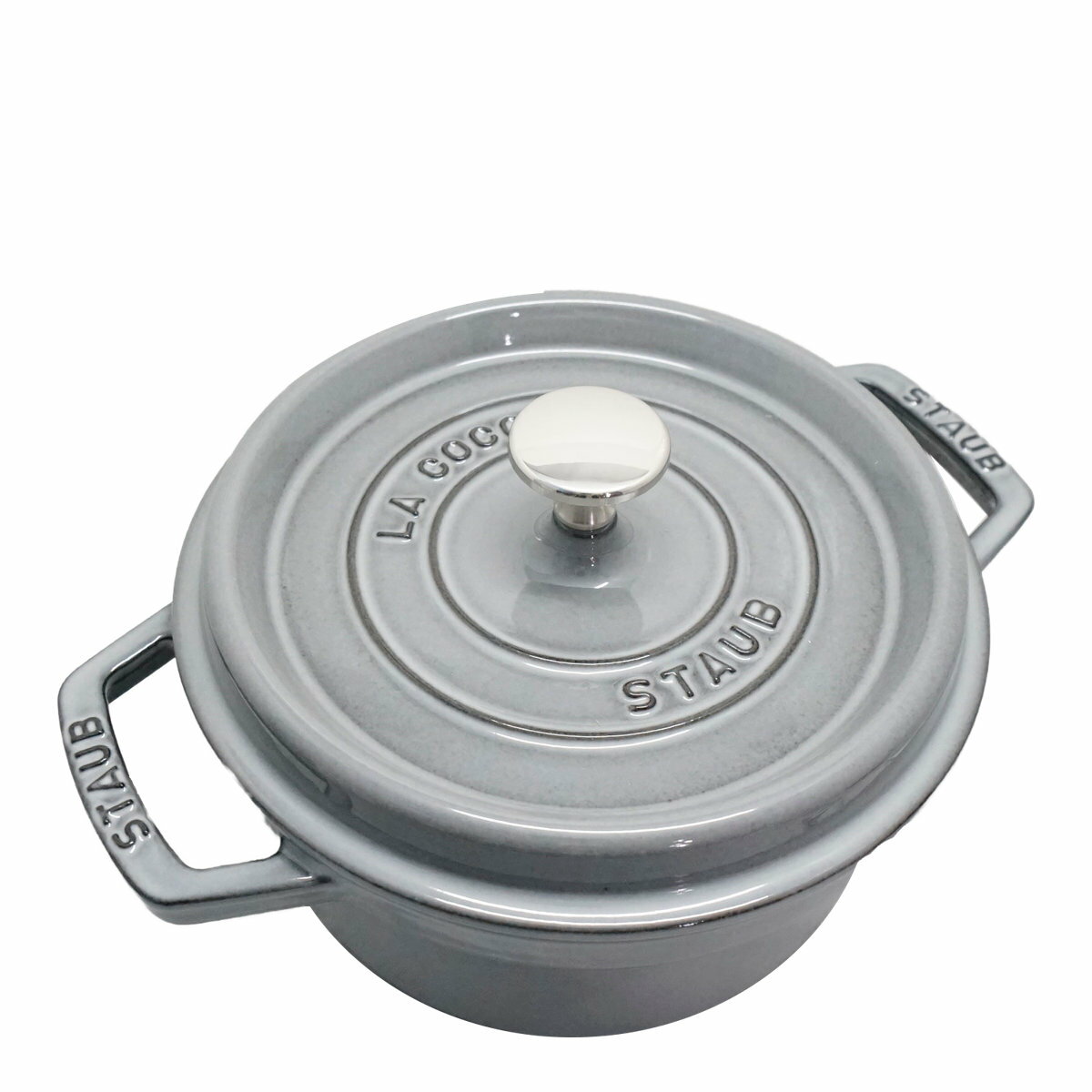 【楽天スーパーセール】ストウブ Staub 40509-304 ピコ・ココット ラウンド 20cm グレー【ホーロー鍋 調理器具】【宅配便送料無料】 (6049137)