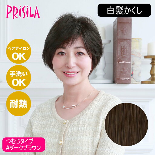 【最大400円OFFクーポン】【バレないウィッグ】プリシラ 白髪かくし つむじタイプ ST-004-3A #ダークブラウン 【日本製耐熱ファイバー100% ヘアアイロンOK 手洗いOK】【宅配便送料無料】 (6057675) 【最大400円OFFクーポン】【バレないウィッグ】プリシラ 白髪かくし つむじタイプ ST-004-3A #ダークブラウン 【日本製耐熱ファイバー100% ヘアアイロンOK 手洗いOK】【宅配便送料無料】 (6057675)