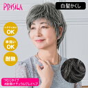 【最大400円OFFクーポン】【バレないウィッグ】プリシラ ST-004-TNGH 白髪かくしつむじタイプ #耐熱ナチュラルグレイヘア【日本製耐熱ファイバー100% ヘアアイロンOK 手洗いOK】 【宅配便送料無料】 (6062087)