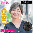 【最大400円OFFクーポン】【バレないウィッグ】プリシラ ST-005-TNGH 白髪かくし分け目タイプ #耐熱ナチュラルグレイヘア【日本製耐熱ファイバー100% ヘアアイロンOK 手洗いOK】 【宅配便送料無料】 (6062089)