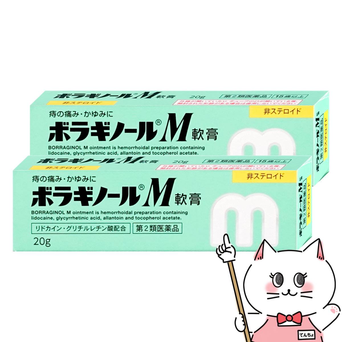 【第2類医薬品】【セット】ボラギノールM軟膏 20g×2個【痔の薬】【天藤製薬株式会社】【メール便送料無料】(6046171-set1)