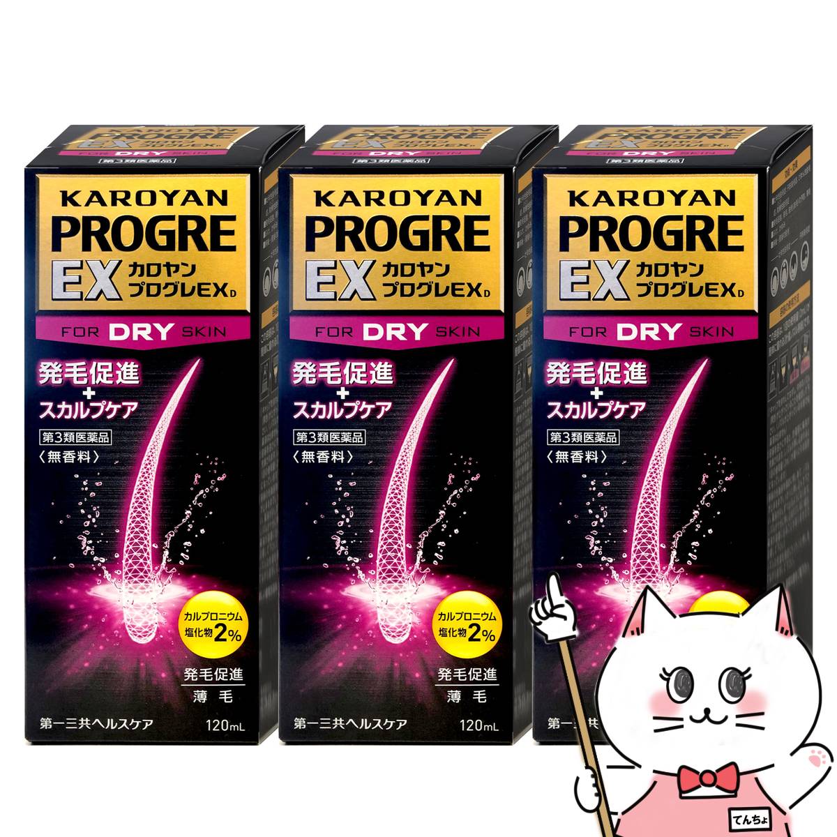 【最大400円OFFクーポン】【第3類医薬品】【セット】カロヤンプログレEXD 120ml×3個【その他医薬品/発..