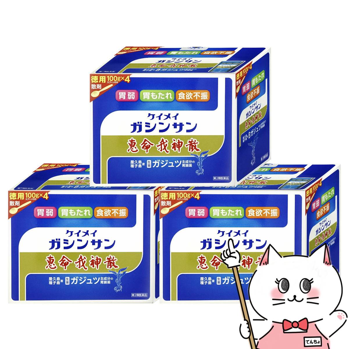 【第2類医薬品】【セット】恵命我神散 400g×3個【株式会社恵命堂】【胃腸薬】【宅配便送料無料】 (6043..