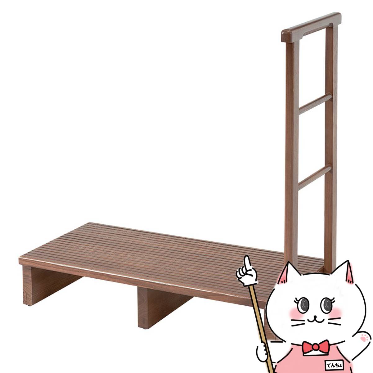 【クーポン配布中】【直送】手すり付き玄関踏み台(片側手すり・ワイド)【MFD-6909DBR】片側手すり・ワイド/ダークブラウン HAGIHARA 萩原【宅配便送料無料】※他商品との同梱不可【HG】(6058500)