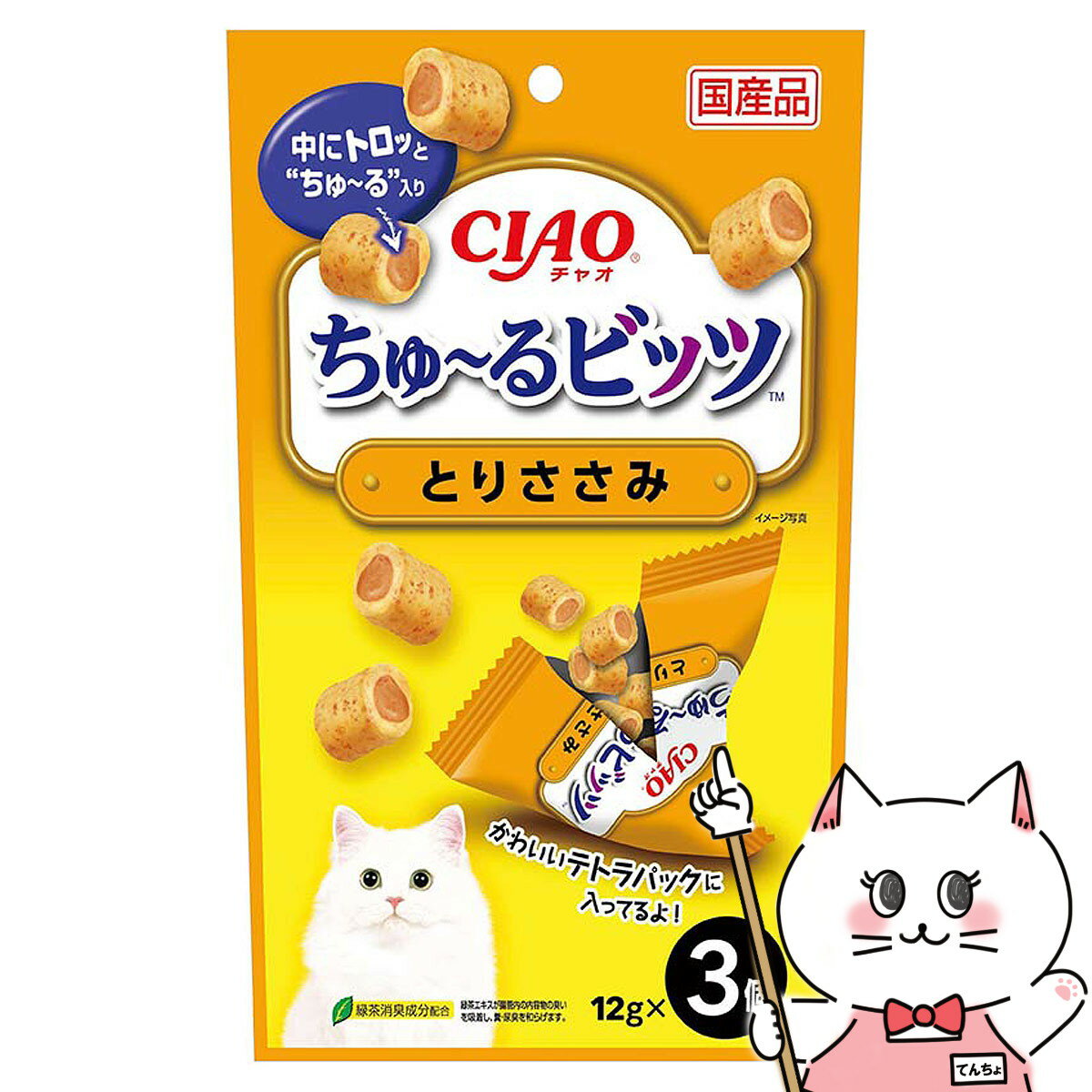 CIAO ちゅ～るビッツ とりささみ 12g×3袋 (6039517)
