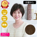 【最大400円OFFクーポン】【バレないウィッグ】プリシラ 白髪かくし つむじタイプ ST-004-4A #ブラウン 【日本製耐熱ファイバー100% ヘアアイロ...