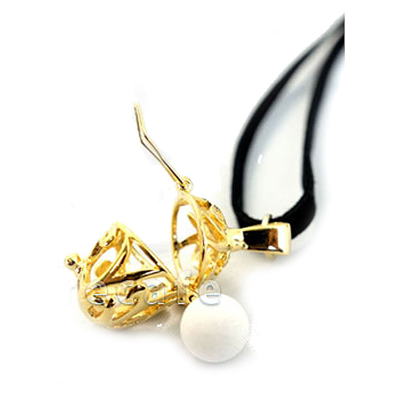 アロマペンダント(ゴールド)【かごペンダント調アロマネックレス】【メール便対応商品】 (6018953)