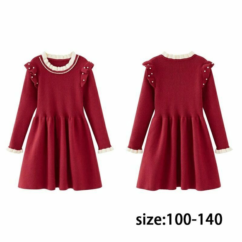 ※商品情報 サイズ：100、110、120、130、140 色：ワインレッド 成分：ポリエステル繊維28.6%ビスコース25%ナイロン23% 適合性：女性 季節：春、秋、冬 ※ご購入頂前にかならずご確認下さいませ。 ※商品ページに記載のサイズと商品タグに記載のサイズは、採寸方法の違い（ヌード寸法・製品寸法）により表記が異なる場合がございますので予めご了承下さい。 ※お使いのスマホの画面やパソコンのディスプレイにより、実物とは色合いや色の濃淡が異なって見える場合がございますのでご留意くださいませ。