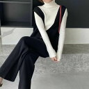 サロペット パンツ ニット オールインワン レディース ニット パンツ マタニティ きれいめ 着痩せ 大きいサイズ カジュアル おしゃれ 体型カバー ゆったり ...