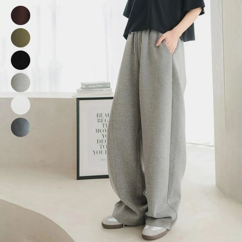【新作登場★送料無料】ドレープワイドパンツ 2025秋冬 曲面デザイン ペティート ゆったり 上品
