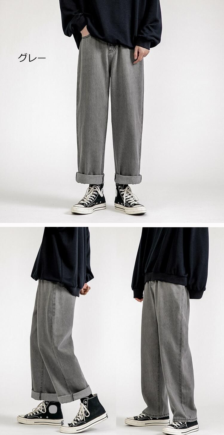 メンズ ボトムス デニムパンツ お洒落 男の子 ジュニア ロングパンツ デニム 無地 ストレート スキニーパンツ ストーリー ファッション 春 夏 秋 冬 長ズボン ジーンズ 少年 男性 大人 ロングパンツ ゆったり オールシーズン(4)