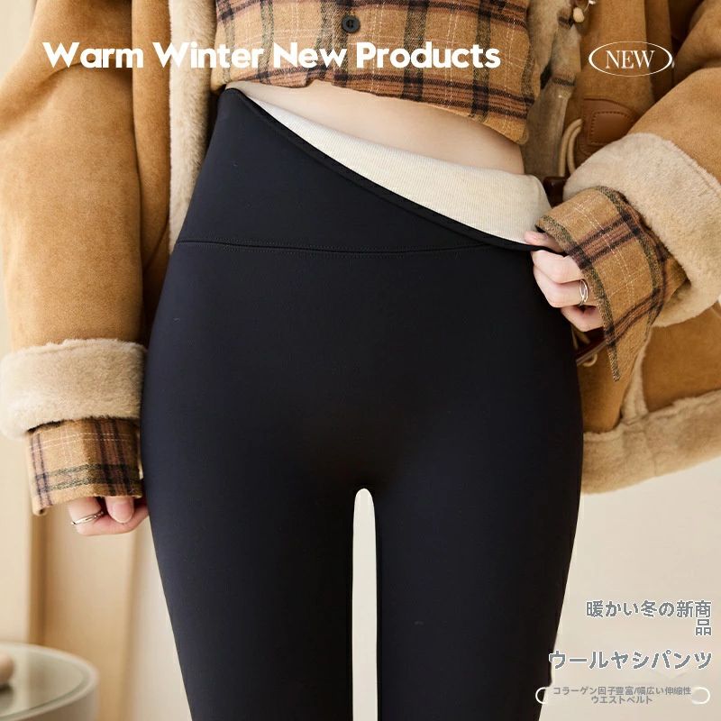 【送料無料】 ハイウエスト レギンス レディース 秋冬 ヤシ・風 ヒップアップ フリース裏起毛 外出用
