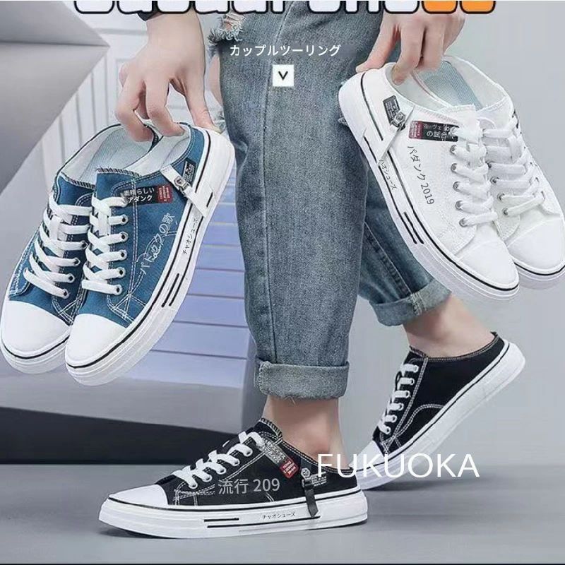 キャンバス 帆布靴 メンズ スニーカーサンダル かかとなし スリッポン ラウンドトゥ 編み上げ レースアップ スリッパ フラットサンダル バブーシュ 通気性 カジュアル 滑りにくい 防臭 脱ぎ履き簡単 履きやすい 通勤 通学 ウォーキング スポーツ