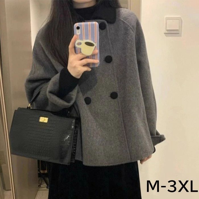 ジャケット レディース アウター 秋冬コート ショート丈 トップス 無地 脚長見え効果 ゆったり ポケット フォーマル 上品 ビジネス スプリングコート 秋 冬...