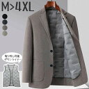 メンズ 混ウールコート インナー 取り外し可能ダウンライナー チェスターコート 大きいサイズ ビジネス 冠婚葬祭 フォーマル カジュアル 暖かい アウター ウー...